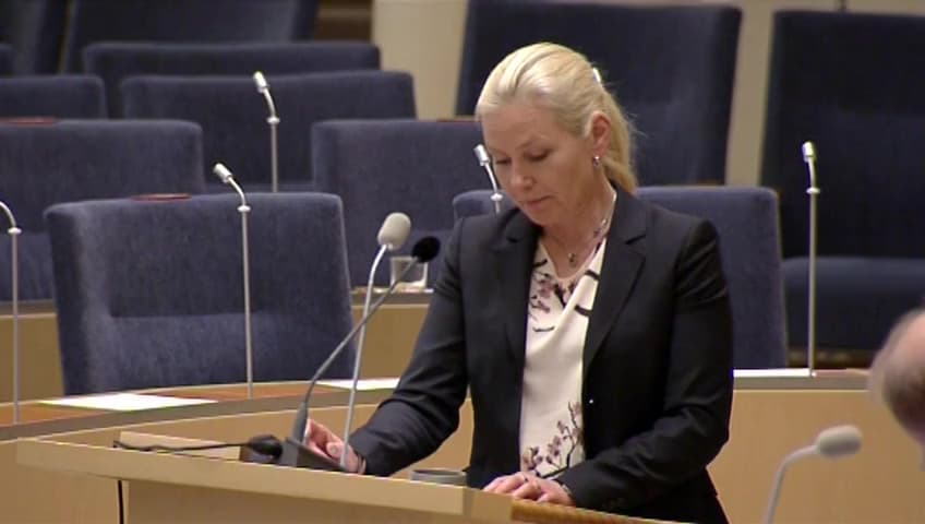 Stillbild från Interpellationsdebatt, Sjöfartsverkets hantering av räddningstjänst med helikopter