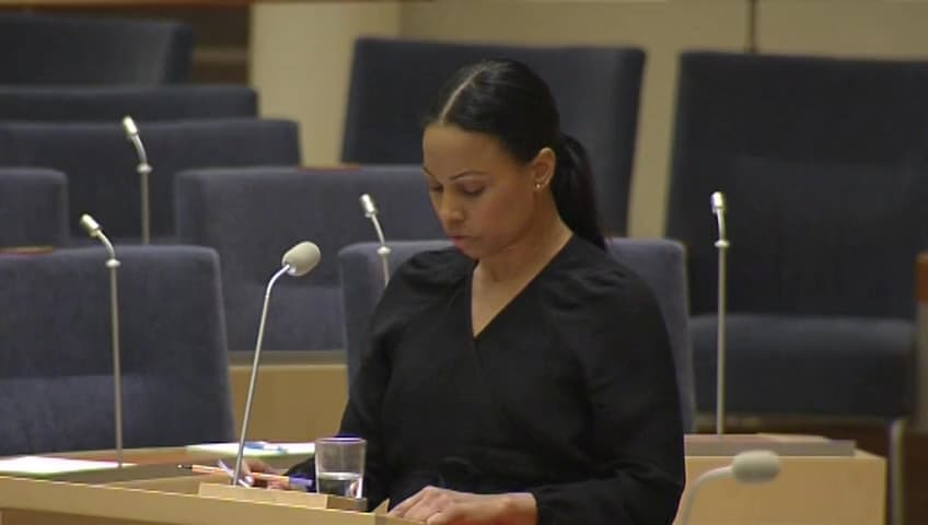 Stillbild från Interpellationsdebatt, Förutsättningar för fristående kultur