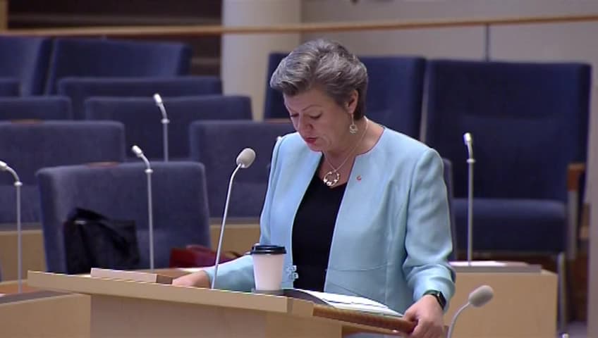 Stillbild från Interpellationsdebatt, Ettåriga uppehållstillstånd