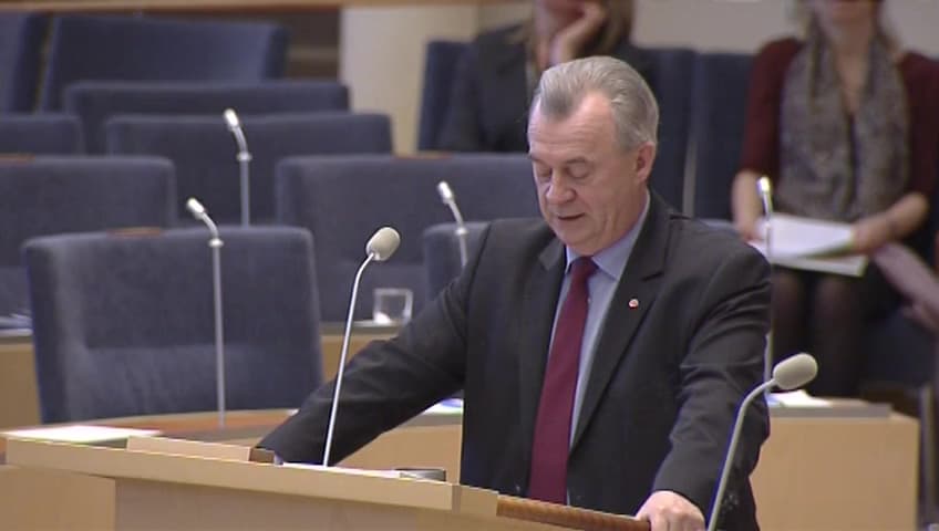 Stillbild från Interpellationsdebatt, Den svenska mjölknäringen