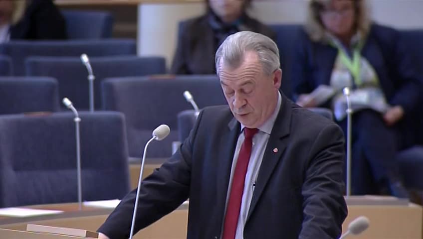 Stillbild från Interpellationsdebatt, En ny myndighet för jakt och viltförvaltning