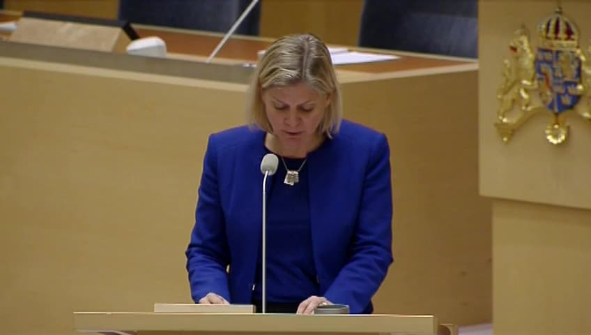 Stillbild från Interpellationsdebatt, Skattehöjningen på etanol
