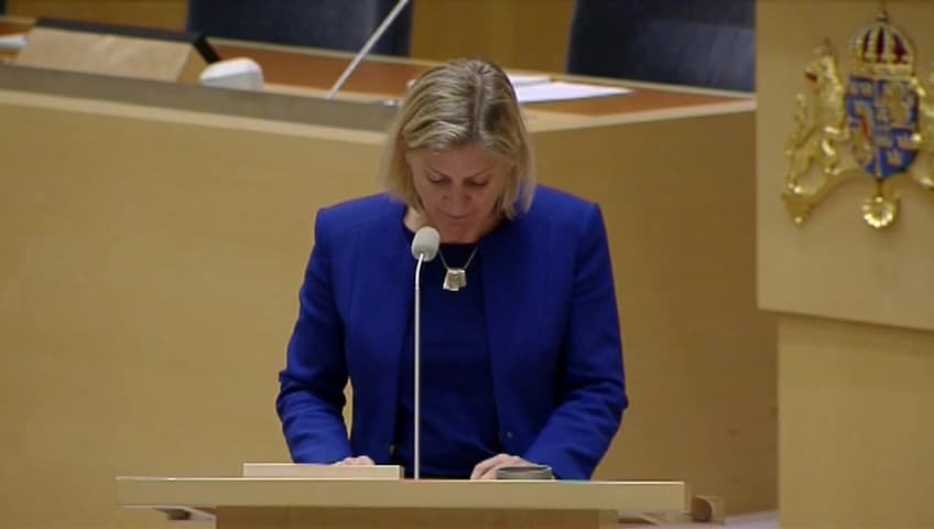Stillbild från Interpellationsdebatt, Backaundantaget