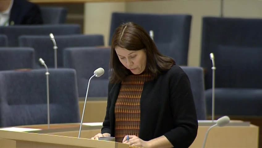 Stillbild från Interpellationsdebatt, Ett ändamålsenligt strandskydd