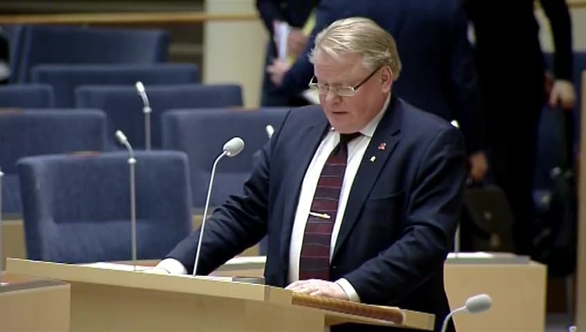 Stillbild från Interpellationsdebatt, Veteranutredningen