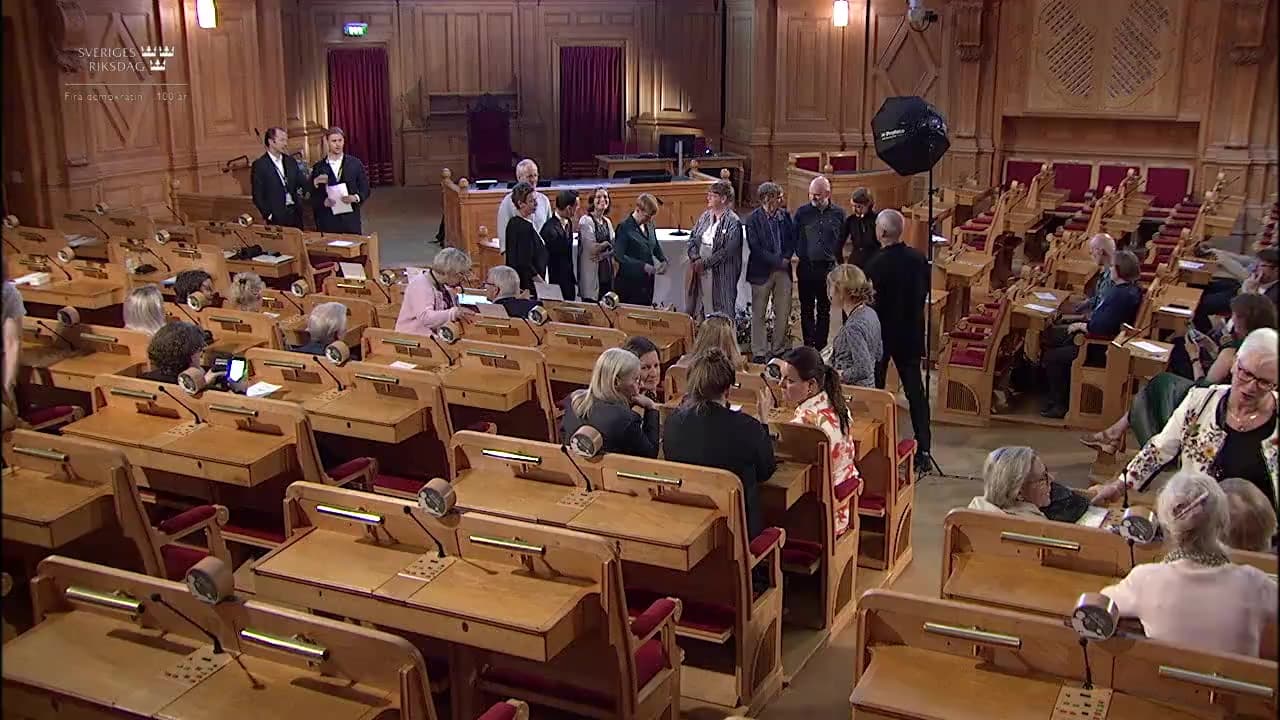 Stillbild från Öppet seminarium, Seminarium: Demokratins minnesallé