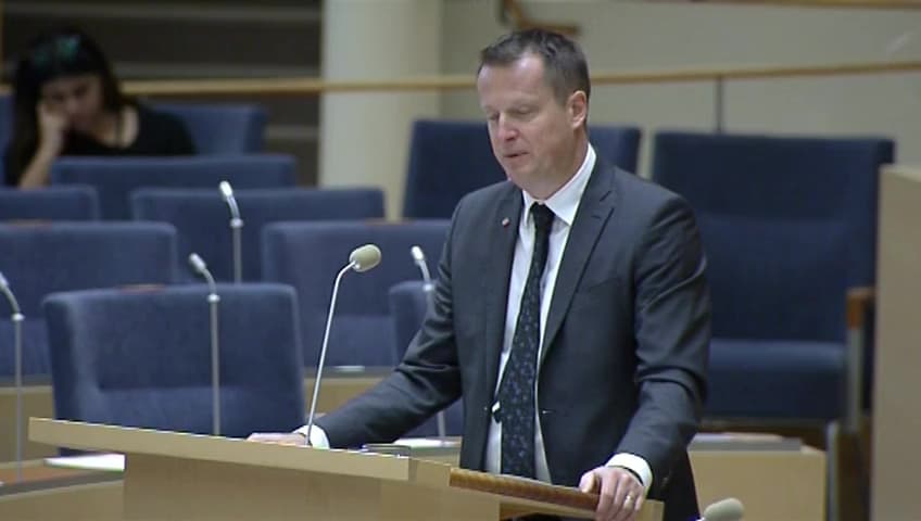 Stillbild från Interpellationsdebatt, Skjutningar i storstadsområden