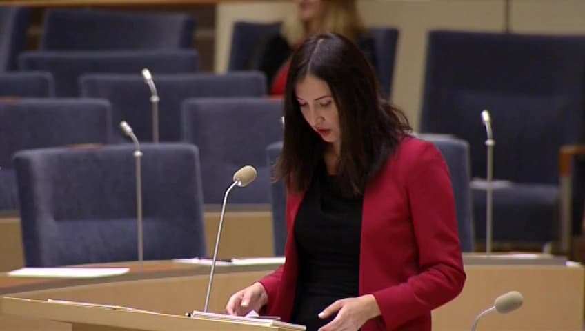 Stillbild från Interpellationsdebatt, E-sportens möjligheter till likvärdiga utbildningar