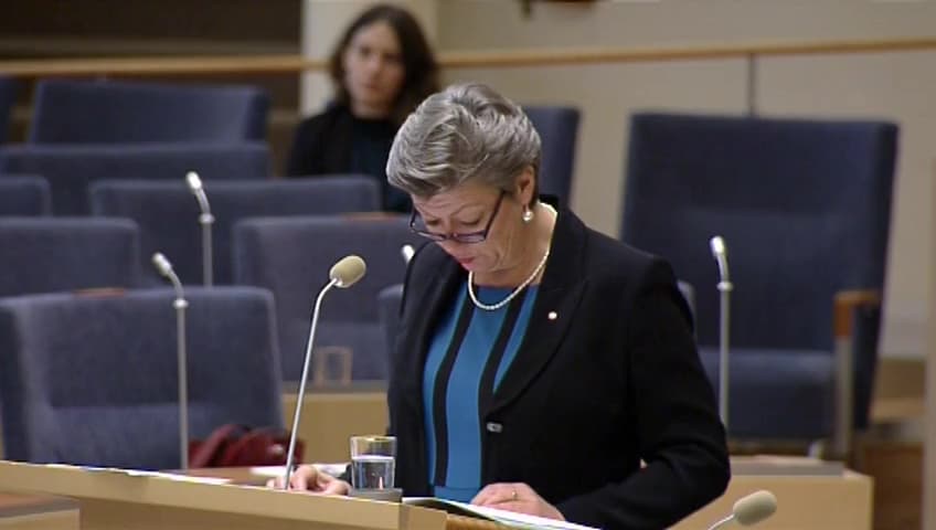 Stillbild från Interpellationsdebatt, 90-dagarsgarantin