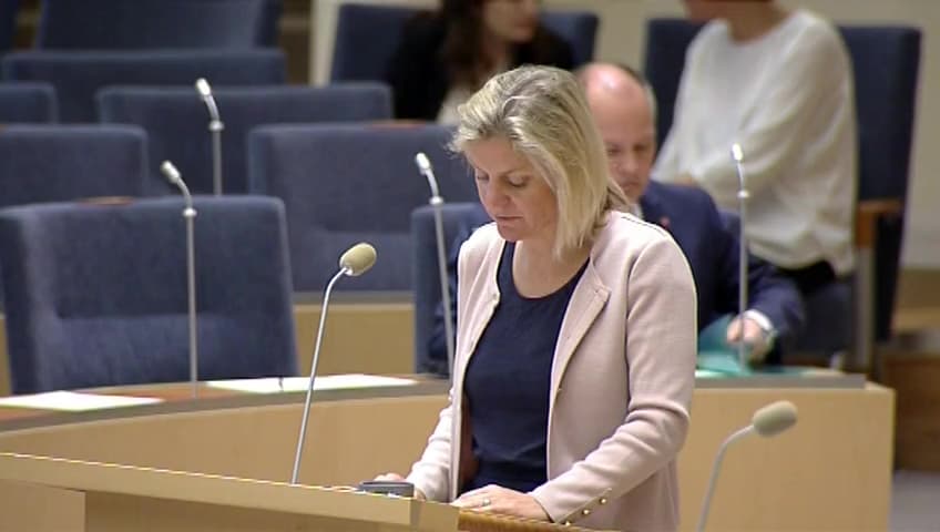 Stillbild från Interpellationsdebatt, Avdragsrätt för gåvor