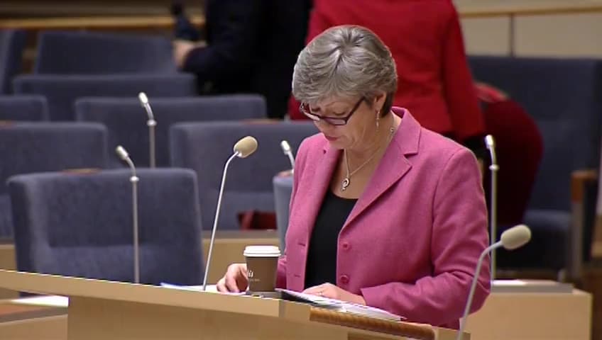 Stillbild från Interpellationsdebatt, Barnarbetet i världen