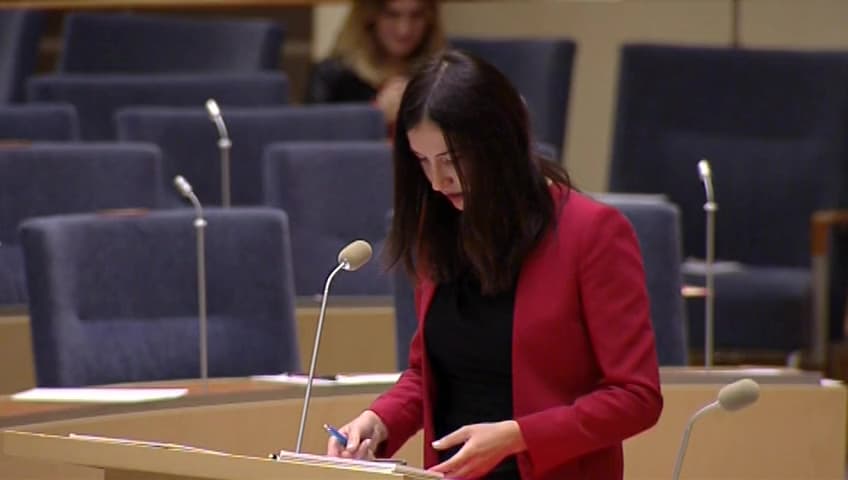 Stillbild från Interpellationsdebatt, Situationen för elever inom gymnasieskolans yrkesprogram