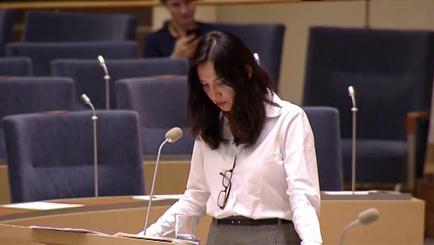 Stillbild från Interpellationsdebatt, Bristen på sfi-lärare