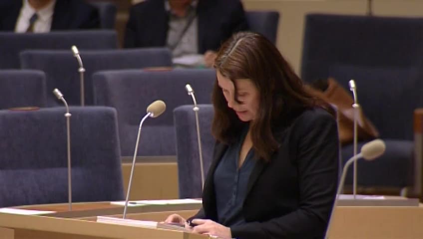 Stillbild från Interpellationsdebatt, Skötsel av naturreservat