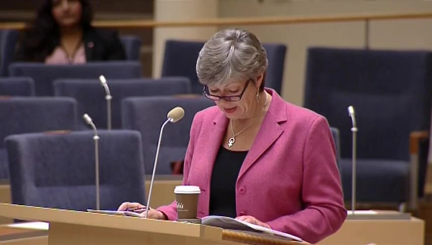 Stillbild från Interpellationsdebatt, Omprövning av synen på RUT och ROT