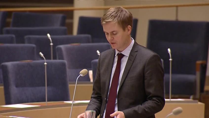 Stillbild från Interpellationsdebatt, Friskolors möjlighet att ta emot nyanlända