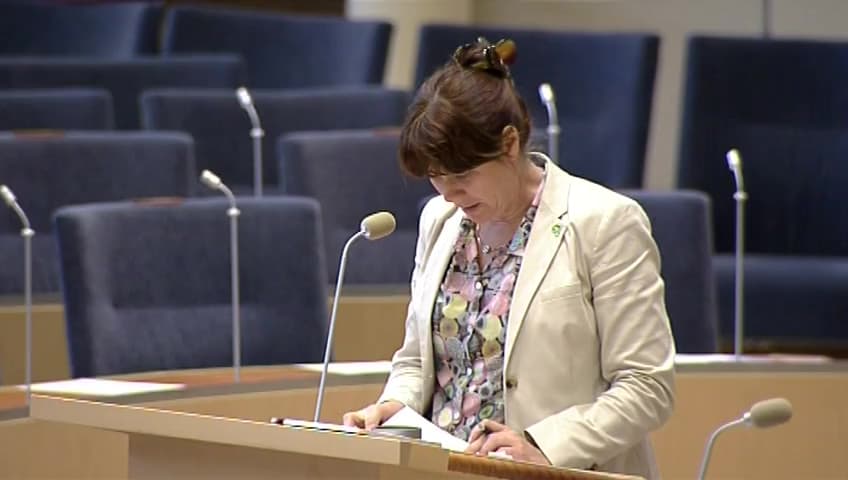 Stillbild från Interpellationsdebatt, Skyddad skog