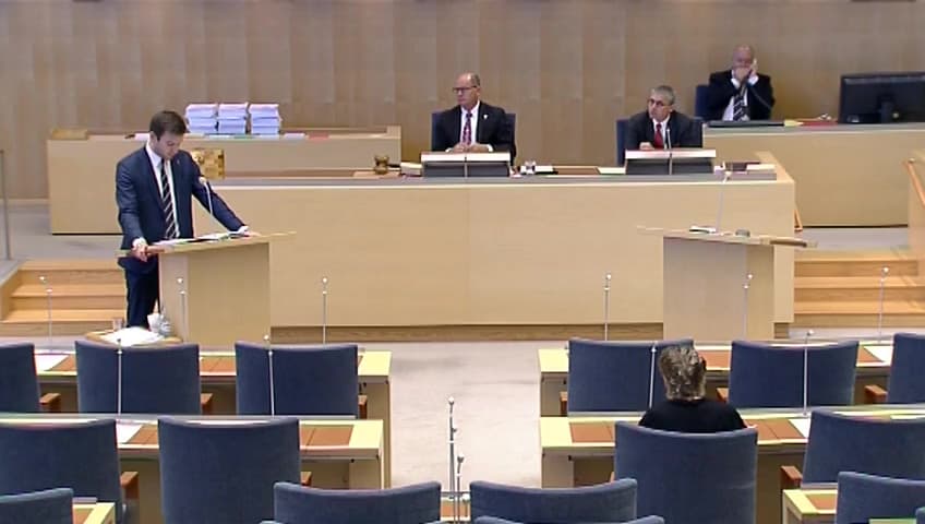 Stillbild från Interpellationsdebatt, Nationella planen för sällsynta diagnoser
