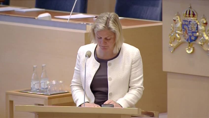 Stillbild från Interpellationsdebatt, Straffavgiften för obetald trängselskatt