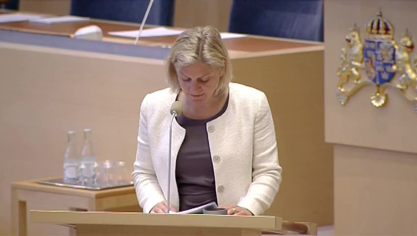 Stillbild från Interpellationsdebatt, Otryggheten för företagare