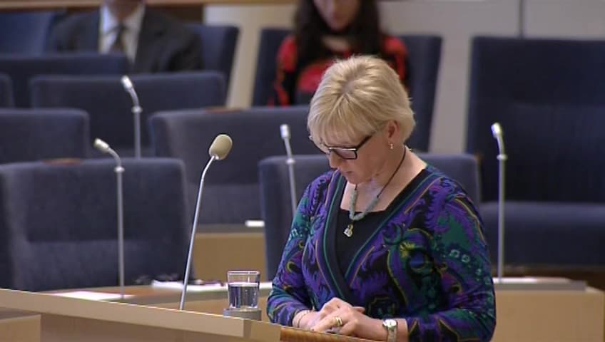 Stillbild från Interpellationsdebatt, Statsministerns möte med Polens premiärminister