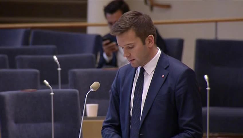 Stillbild från Interpellationsdebatt, Europarådets konvention mot handel med mänskliga organ