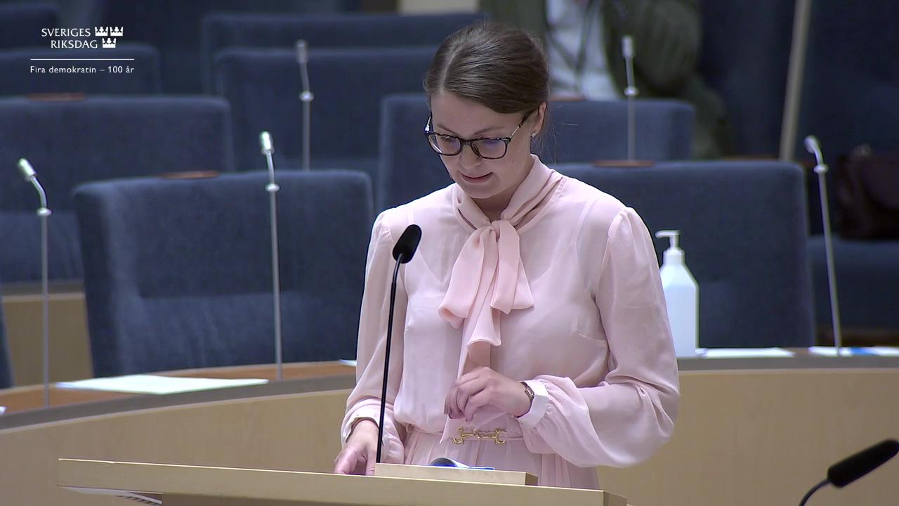 Stillbild från Interpellationsdebatt, Genomförandet av en nationell folkräkning