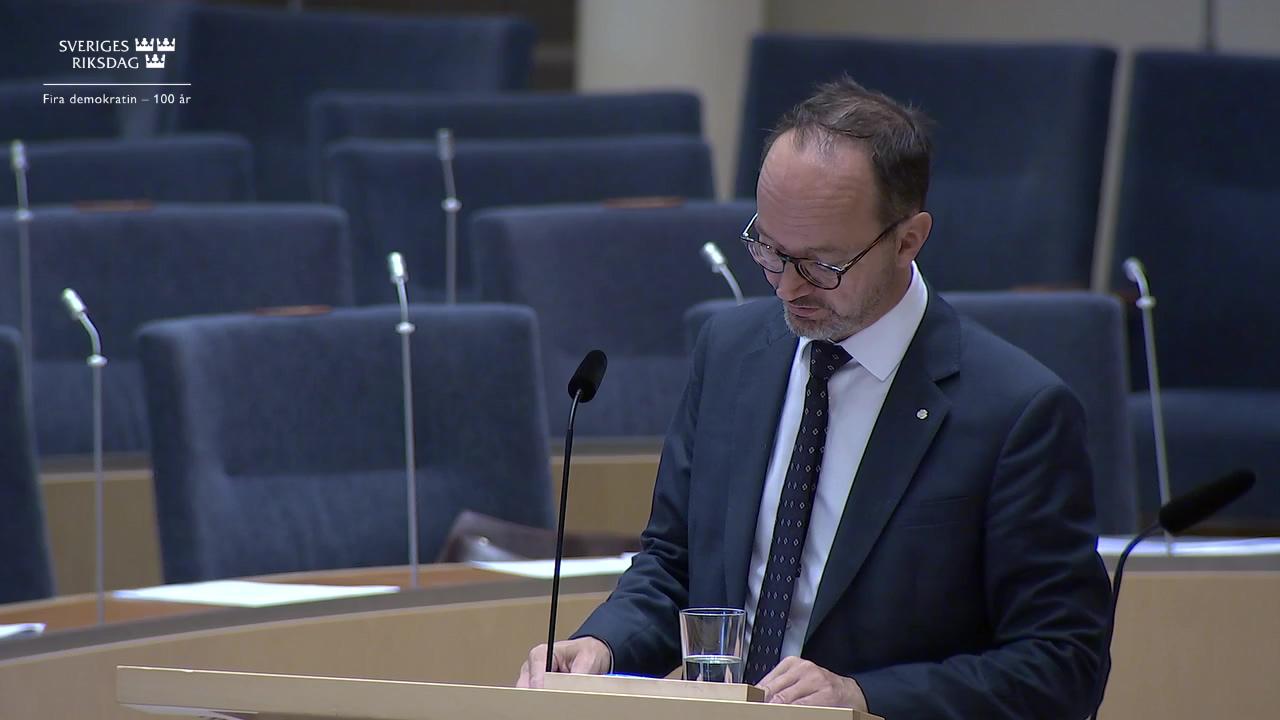 Stillbild från Interpellationsdebatt, Det slitna järnvägsnätet