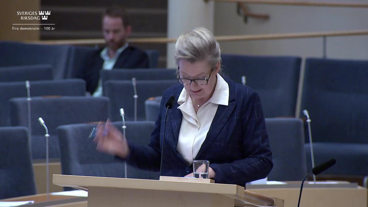 Stillbild från Interpellationsdebatt, Idrottsgymnasier