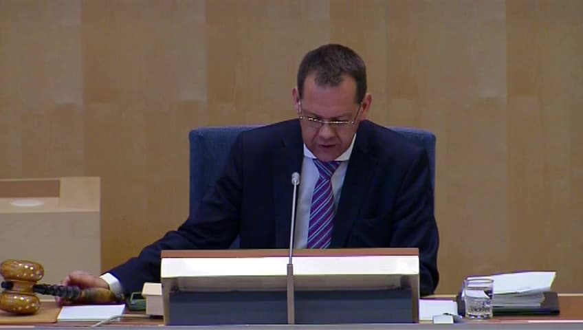 Stillbild från Debatt om förslag, Skattskyldighet till avkastningsskatt och ändrad deklarationstidpunkt för avkastningsskatt för vissa skattskyldiga