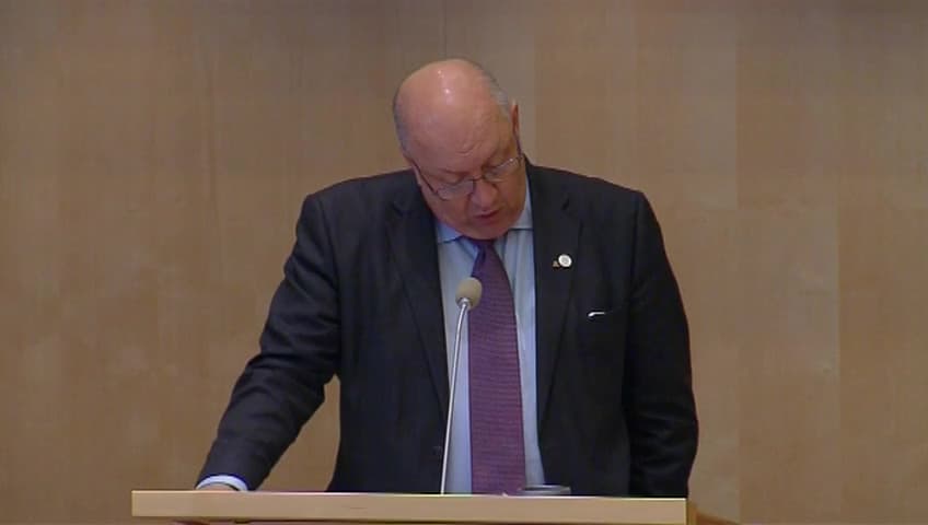 Stillbild från Debatt om förslag, Informationsutbytesavtal med Liberia