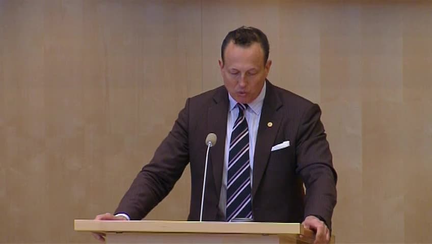 Stillbild från Debatt om förslag, En effektivare kriminalisering av penningtvätt