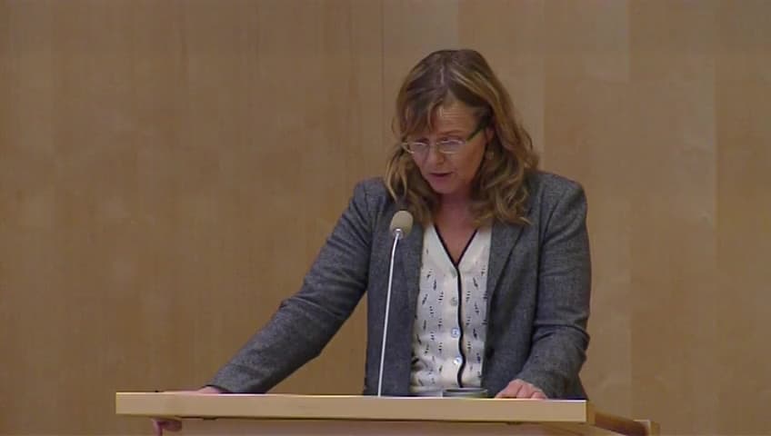 Stillbild från Debatt om förslag, Skärpt straff för dataintrång