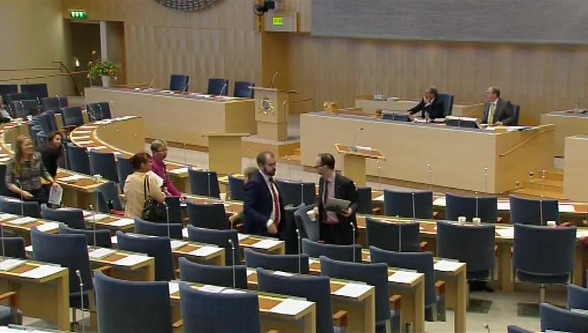 Stillbild från Debatt om förslag, Yrkestrafik