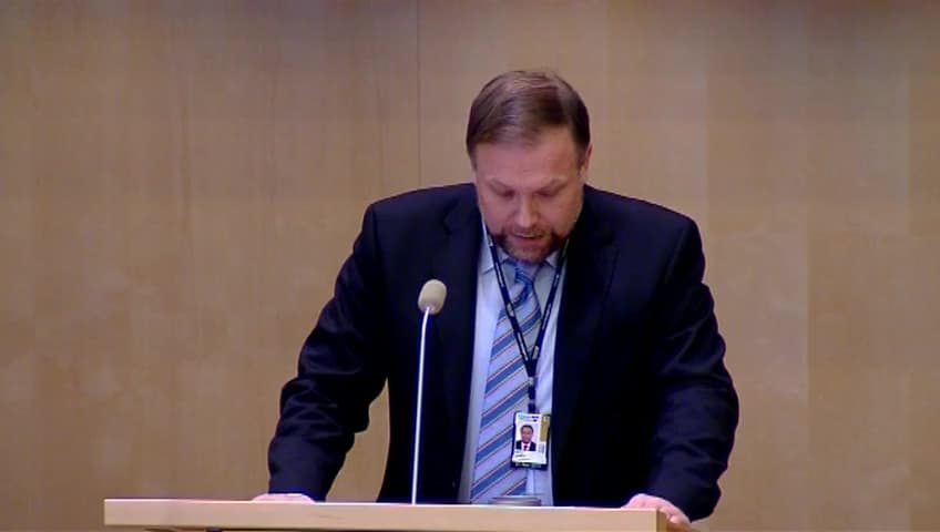 Stillbild från Debatt om förslag, Försvarsmaktens stöd till samhället vid kriser