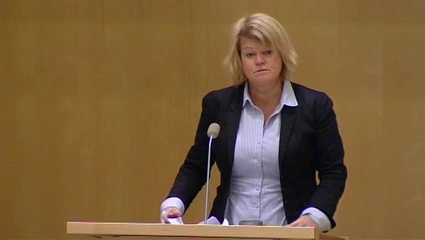 Stillbild från Debatt om förslag, Riksrevisionens granskning av myndigheternas insatser för finansiell stabilitet