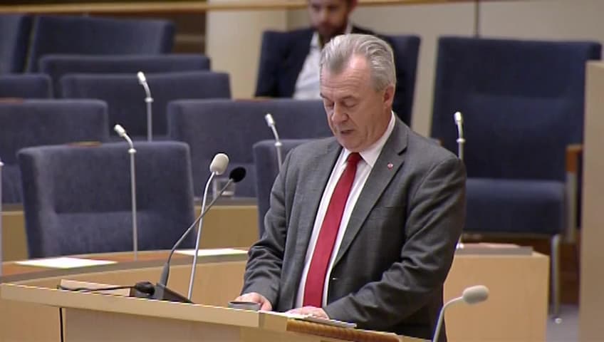 Stillbild från Interpellationsdebatt, Skyddsjakt på skarv