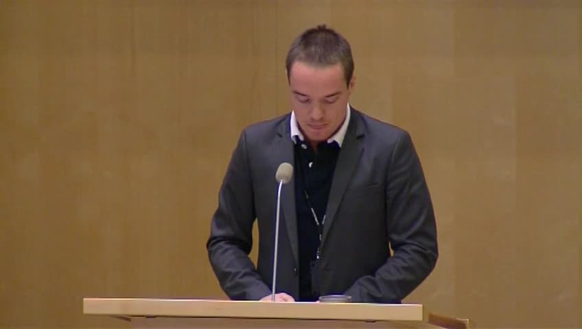 Stillbild från Debatt om förslag, Fortsatt giltighet av de tidsbegränsade lagarna om hemliga tvångsmedel