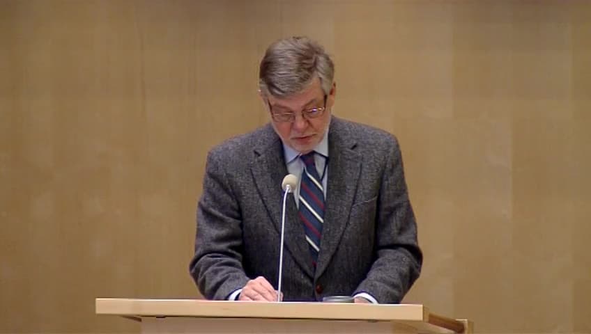 Stillbild från Debatt om förslag, Godkännande av järnvägsfordon och ansvar för underhåll