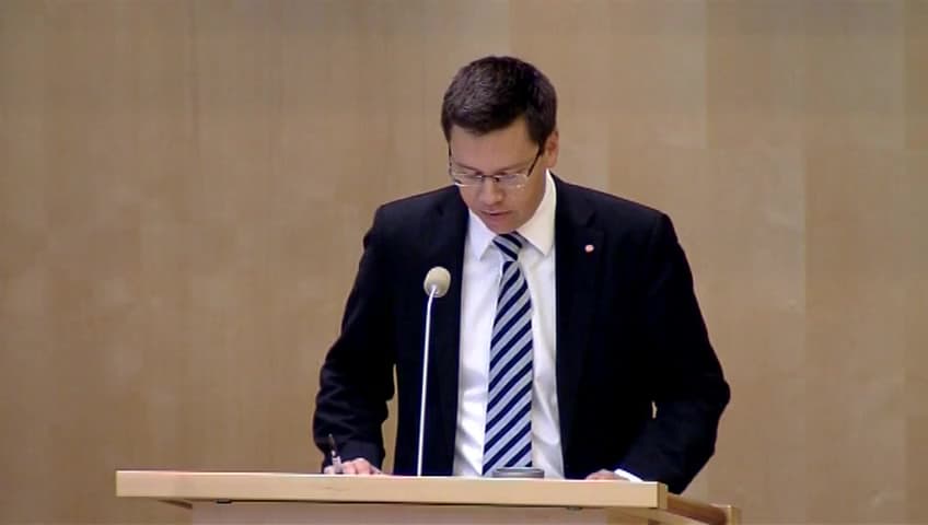 Stillbild från Debatt om förslag, Överlämnande från Sverige enligt en nordisk arresteringsorder