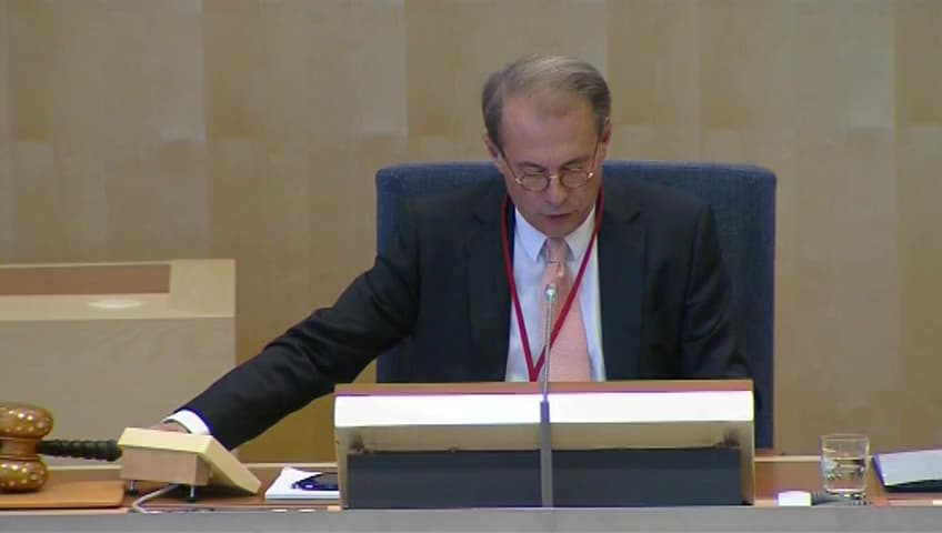 Stillbild från Debatt om förslag, Nytt unionsregister för utsläppsrätter