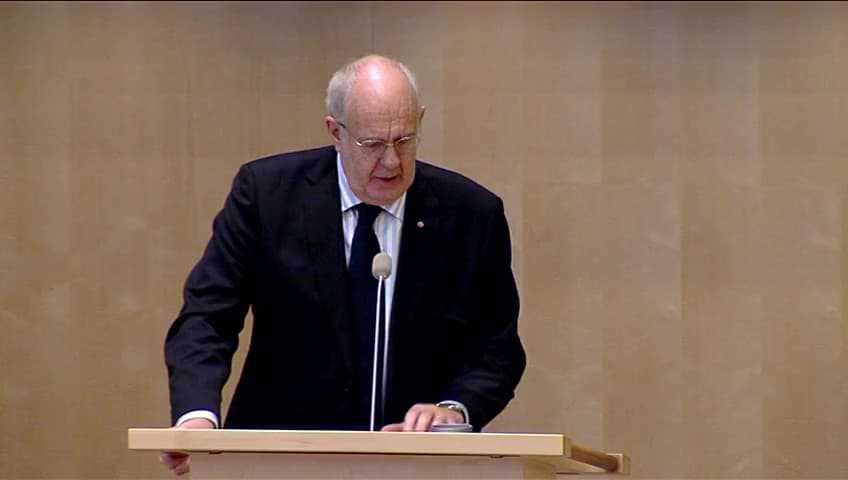 Stillbild från Debatt om förslag, Subsidiaritetsprövning av förslag till direktiv om kreditinstitut och värdepappersföretag