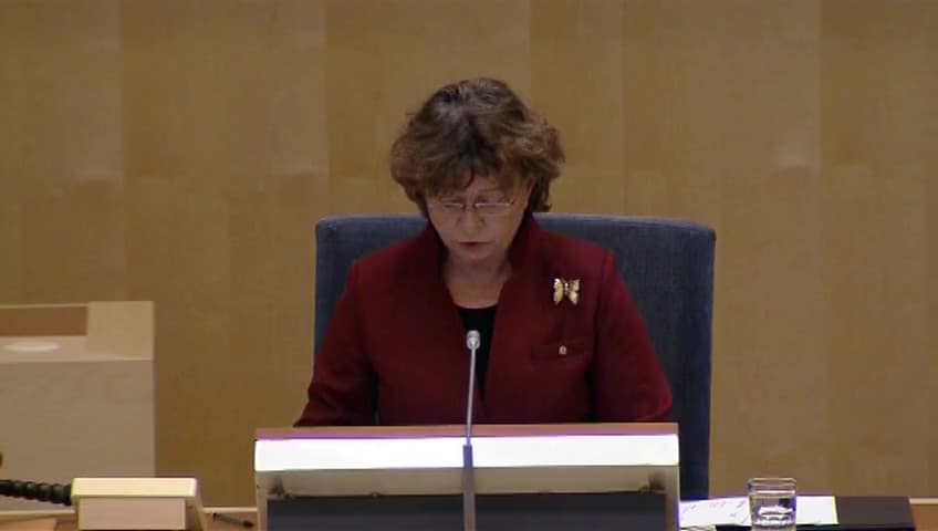 Stillbild från Debatt om förslag, Säkerställande av sjö- och flygräddning