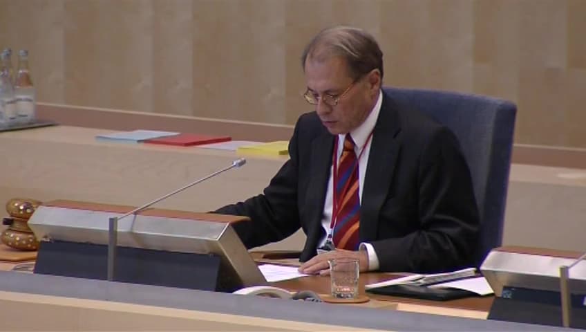 Stillbild från Debatt om förslag, Redovisning av fördelning av medel från Allmänna arvsfonden under budgetåret 2010