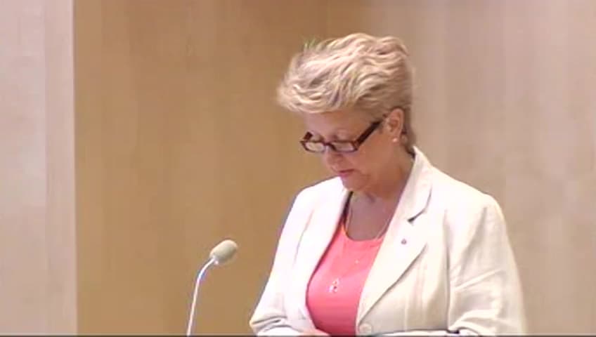 Stillbild från Debatt om förslag, Utvidgning av uppdrag för Vasallen AB och överlåtelse av aktierna i Kasernen Fastighetsaktiebolag