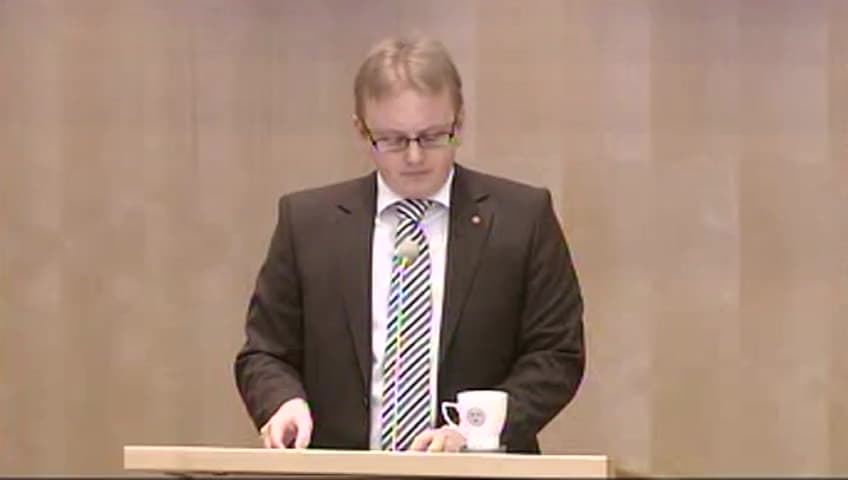 Stillbild från Debatt om förslag, Ett enklare system för skattereduktion för hushållsarbete