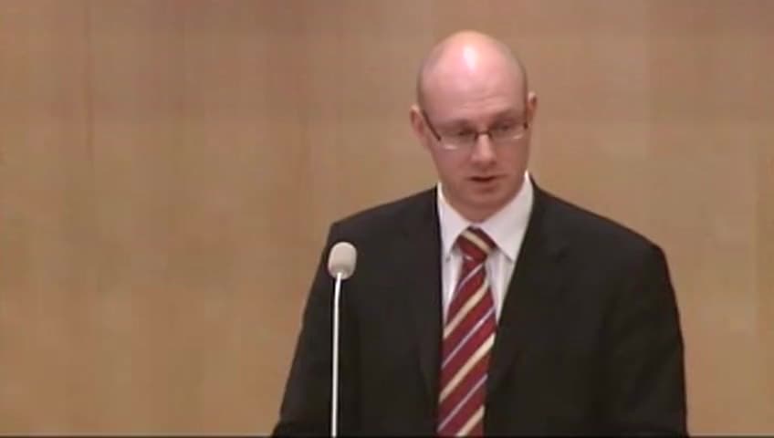 Stillbild från Debatt om förslag, Rambeslut om utbyte av uppgifter ur kriminalregister