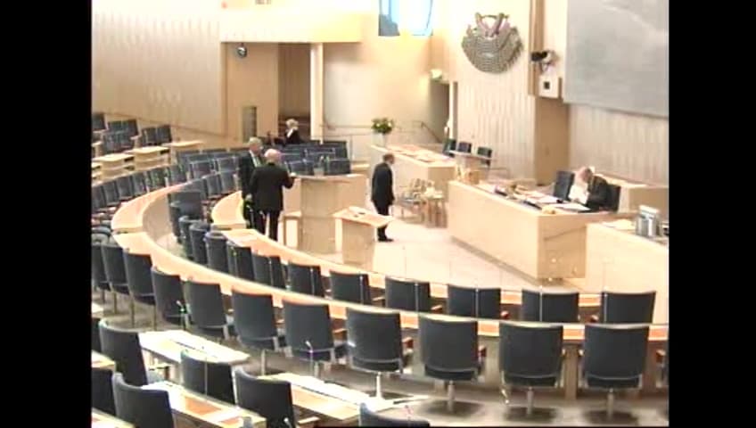 Stillbild från Interpellationsdebatt, Försvarsanslagen och Sveriges insatser i utlandet