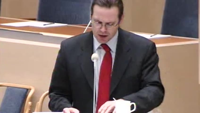 Stillbild från Interpellationsdebatt, Försämrad rörlighet på bostadsmarknaden