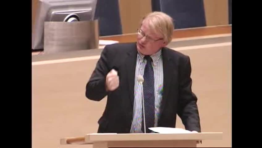 Stillbild från Interpellationsdebatt, Uppgradering av JAS 39 Gripen